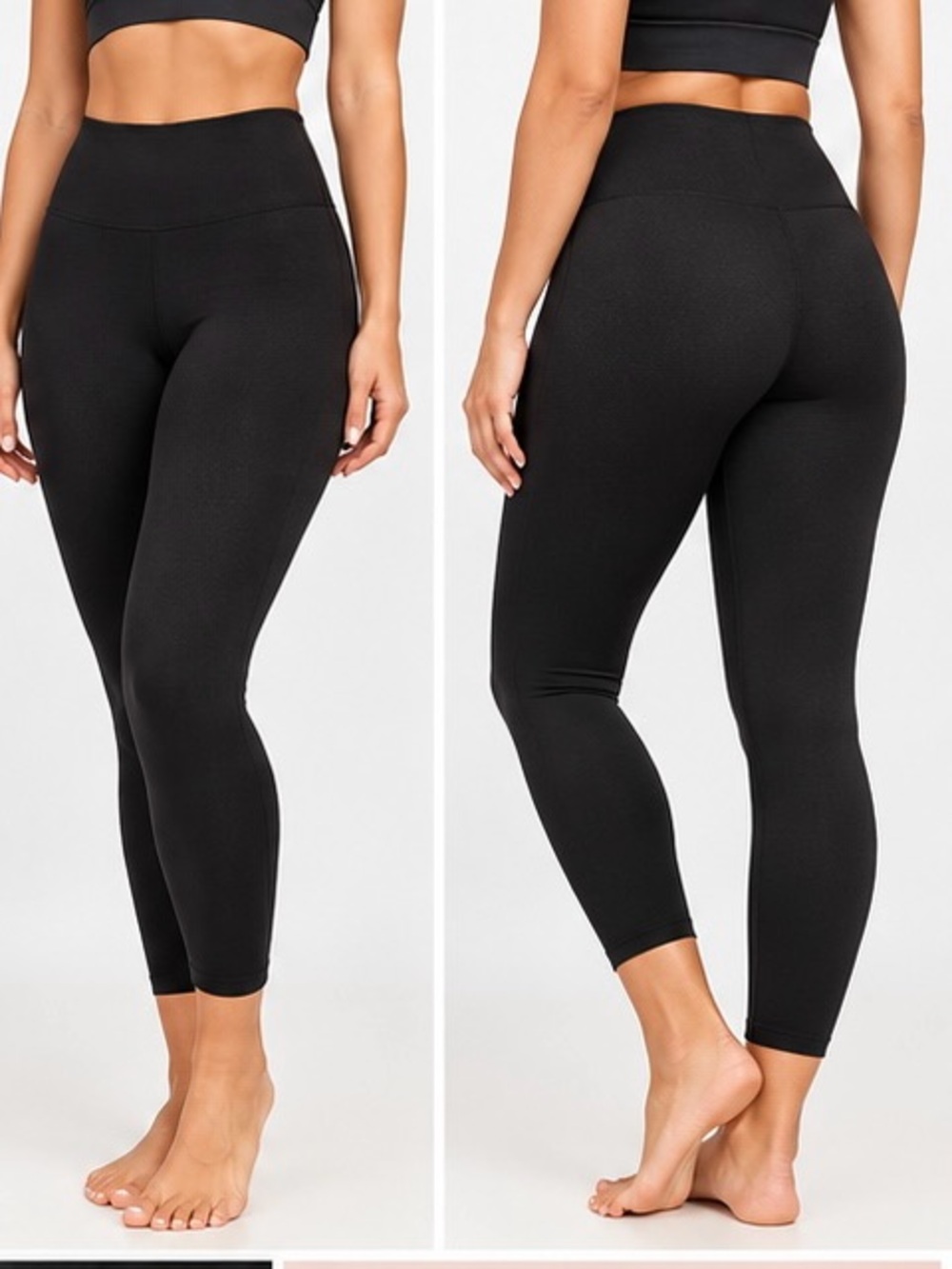 Felina Velvety Soft 7/8 Leggings - 2 Pack - Black - XL